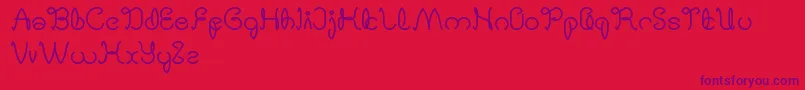 DigitalHandmade Font – Purple Fonts on Red Background