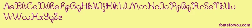 DigitalHandmade Font – Purple Fonts on Yellow Background