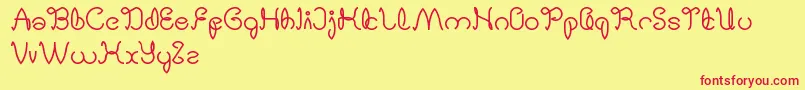 DigitalHandmade Font – Red Fonts on Yellow Background