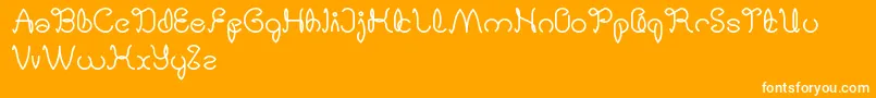 DigitalHandmade Font – White Fonts on Orange Background