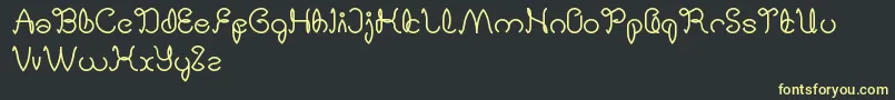 DigitalHandmade Font – Yellow Fonts on Black Background