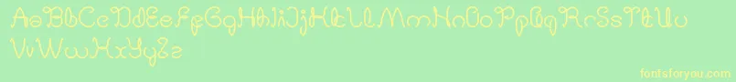 DigitalHandmade Font – Yellow Fonts on Green Background