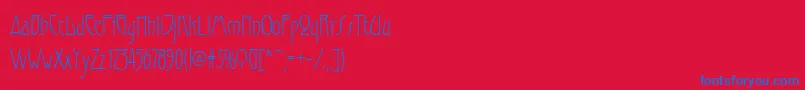 Gradl Font – Blue Fonts on Red Background