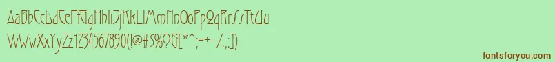 Шрифт Gradl – коричневые шрифты на зелёном фоне