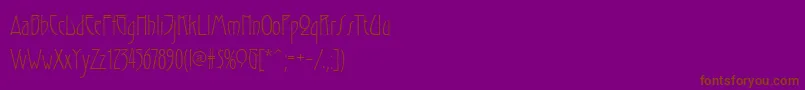 Gradl Font – Brown Fonts on Purple Background