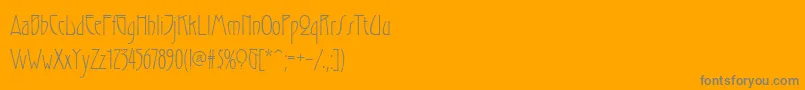 Gradl-Schriftart – Graue Schriften auf orangefarbenem Hintergrund