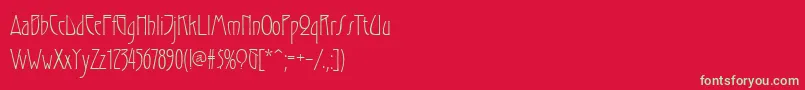 Gradl Font – Green Fonts on Red Background