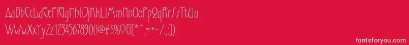 Gradl Font – Pink Fonts on Red Background