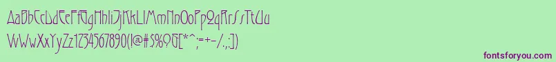 Gradl Font – Purple Fonts on Green Background