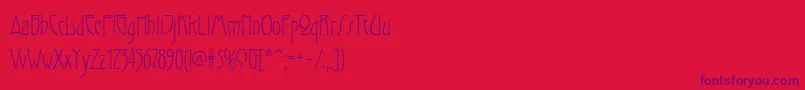 Gradl Font – Purple Fonts on Red Background