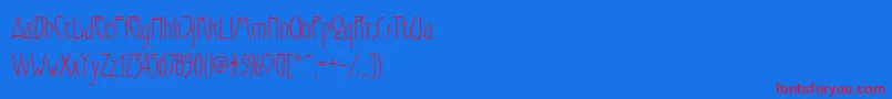 Gradl Font – Red Fonts on Blue Background