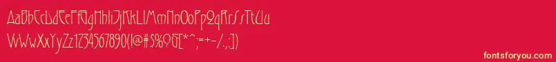 Gradl Font – Yellow Fonts on Red Background