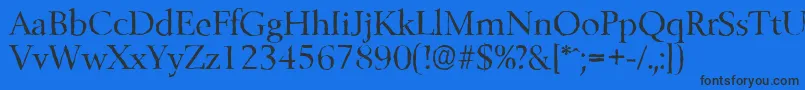 BelfastantiqueRegular Font – Black Fonts on Blue Background