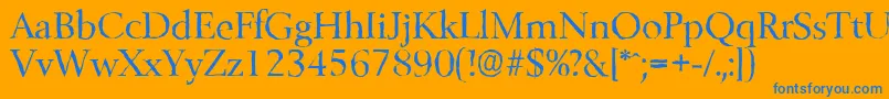 BelfastantiqueRegular Font – Blue Fonts on Orange Background