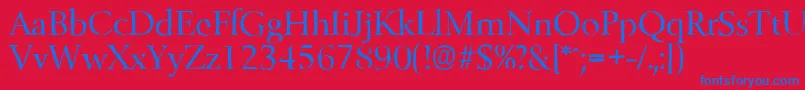 BelfastantiqueRegular Font – Blue Fonts on Red Background