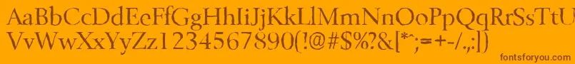 BelfastantiqueRegular Font – Brown Fonts on Orange Background