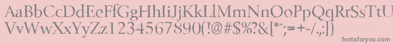 BelfastantiqueRegular Font – Gray Fonts on Pink Background