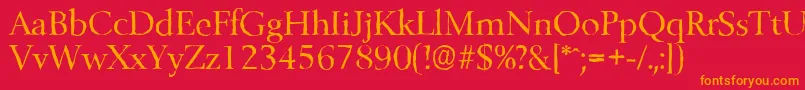 BelfastantiqueRegular Font – Orange Fonts on Red Background