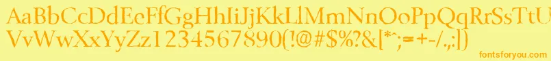 BelfastantiqueRegular Font – Orange Fonts on Yellow Background