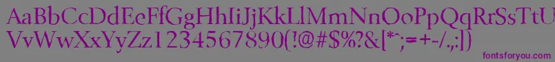 BelfastantiqueRegular Font – Purple Fonts on Gray Background