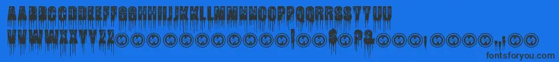 FatalFrostPersonalUseOnly Font – Black Fonts on Blue Background