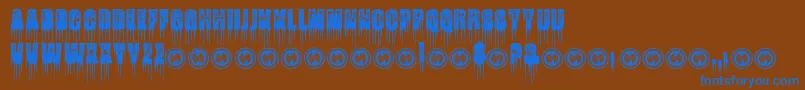 FatalFrostPersonalUseOnly Font – Blue Fonts on Brown Background