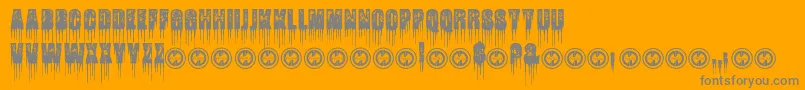 FatalFrostPersonalUseOnly Font – Gray Fonts on Orange Background