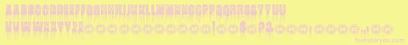 Шрифт FatalFrostPersonalUseOnly – розовые шрифты на жёлтом фоне