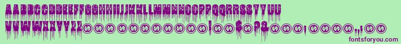 FatalFrostPersonalUseOnly Font – Purple Fonts on Green Background