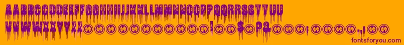 FatalFrostPersonalUseOnly Font – Purple Fonts on Orange Background