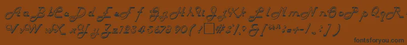 HelenaRegular Font – Black Fonts on Brown Background