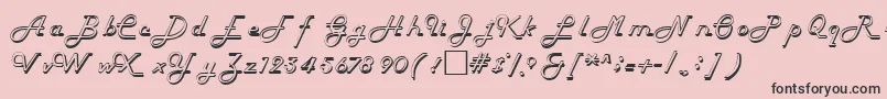 HelenaRegular Font – Black Fonts on Pink Background