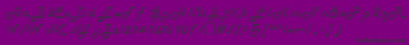 HelenaRegular-fontti – mustat fontit violetilla taustalla