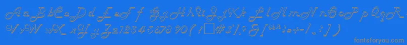 Шрифт HelenaRegular – серые шрифты на синем фоне