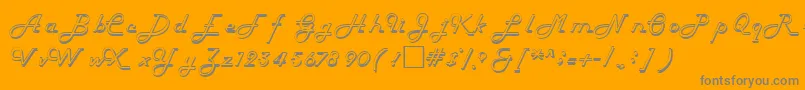 フォントHelenaRegular – オレンジの背景に灰色の文字