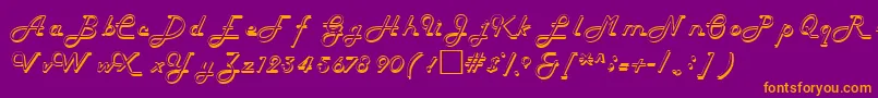Шрифт HelenaRegular – оранжевые шрифты на фиолетовом фоне