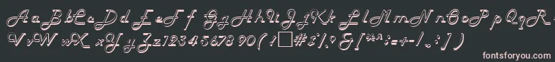 HelenaRegular Font – Pink Fonts on Black Background