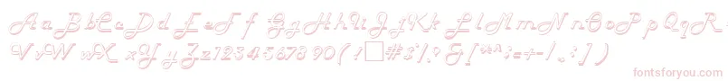 Fonte HelenaRegular – fontes rosa em um fundo branco