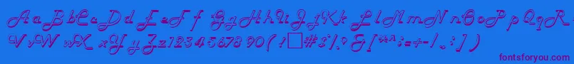 HelenaRegular Font – Purple Fonts on Blue Background