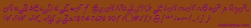 HelenaRegular Font – Purple Fonts on Brown Background