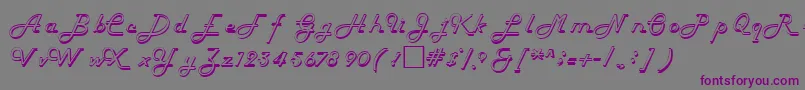 Шрифт HelenaRegular – фиолетовые шрифты на сером фоне