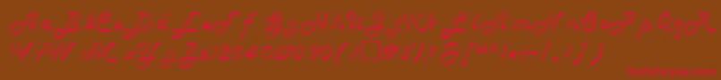 HelenaRegular Font – Red Fonts on Brown Background