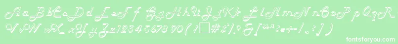 Шрифт HelenaRegular – белые шрифты на зелёном фоне