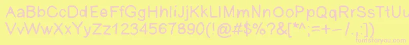 Ankesans Font – Pink Fonts on Yellow Background