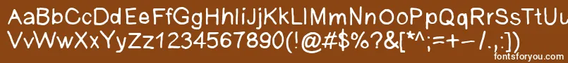 Ankesans Font – White Fonts on Brown Background
