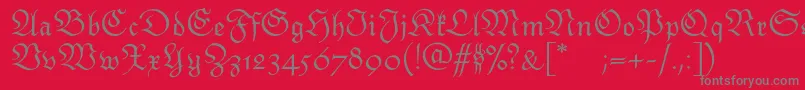 Monarchiatext Font – Gray Fonts on Red Background