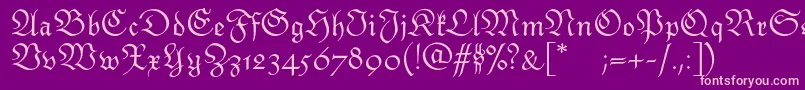 Monarchiatext Font – Pink Fonts on Purple Background