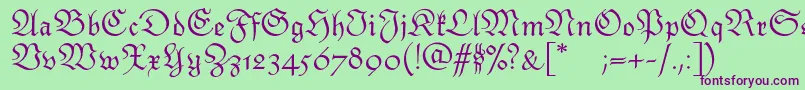 Monarchiatext Font – Purple Fonts on Green Background
