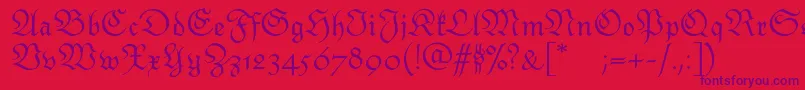 Monarchiatext Font – Purple Fonts on Red Background