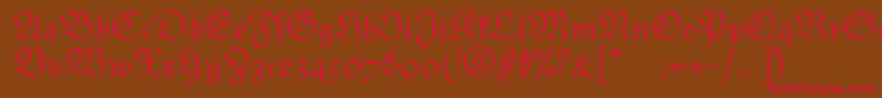 Monarchiatext Font – Red Fonts on Brown Background